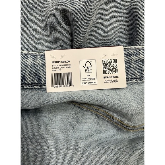 Edited by Hunter McGrady Women's Wide Leg Jean Size 22 NWT - Picture 9 of 10